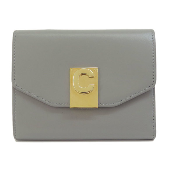 CELINE C Hardware Bifold Wallet Leather Women's - Picture 1 of 10